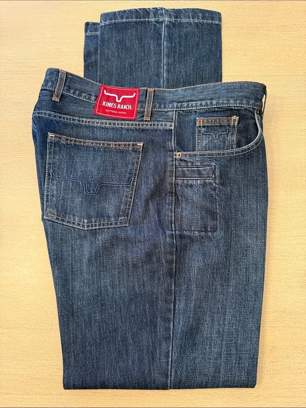 Kimes Ranch Men’s Indigo Blue Straight Jeans